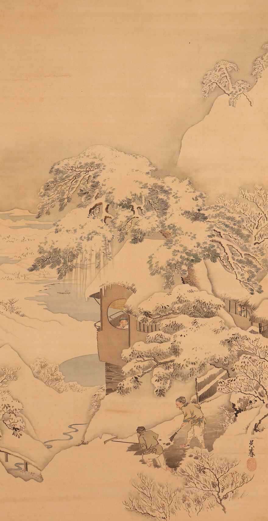 照（然）君款焦墨山水_【古董鉴定】_价格及图片(图1)